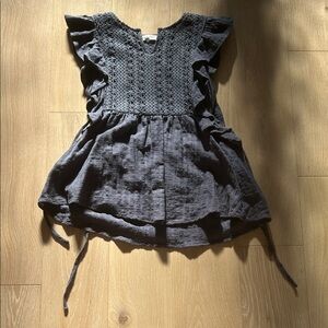 Elegant denim blue Lace Blouse